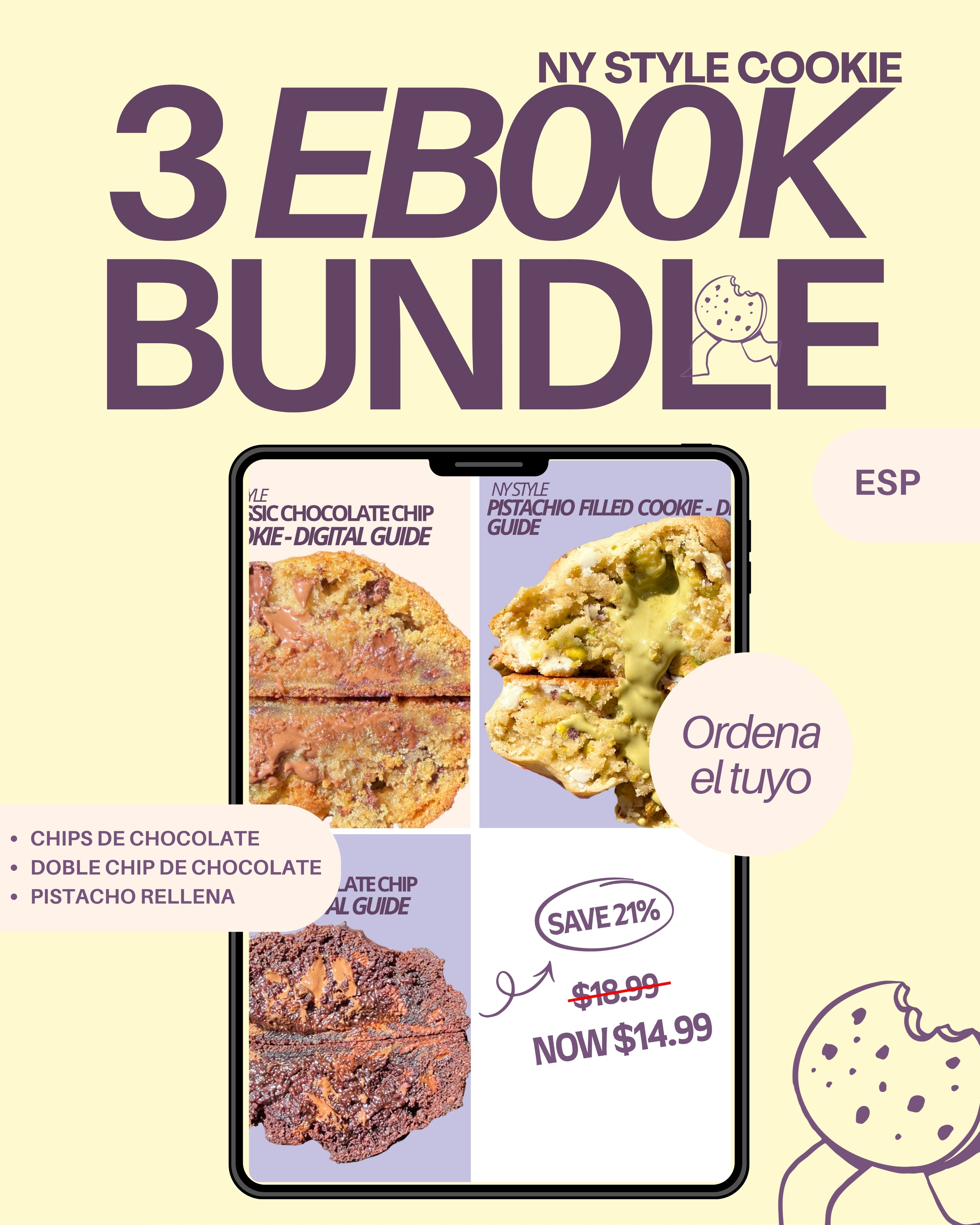 NY STYLE COOKIE - BUNDLE - 3 RECETAS IRRESISTIBLES